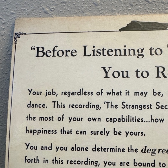 Earl Nightingale 'The Strangest Secret' Record - Picture 15 of 15